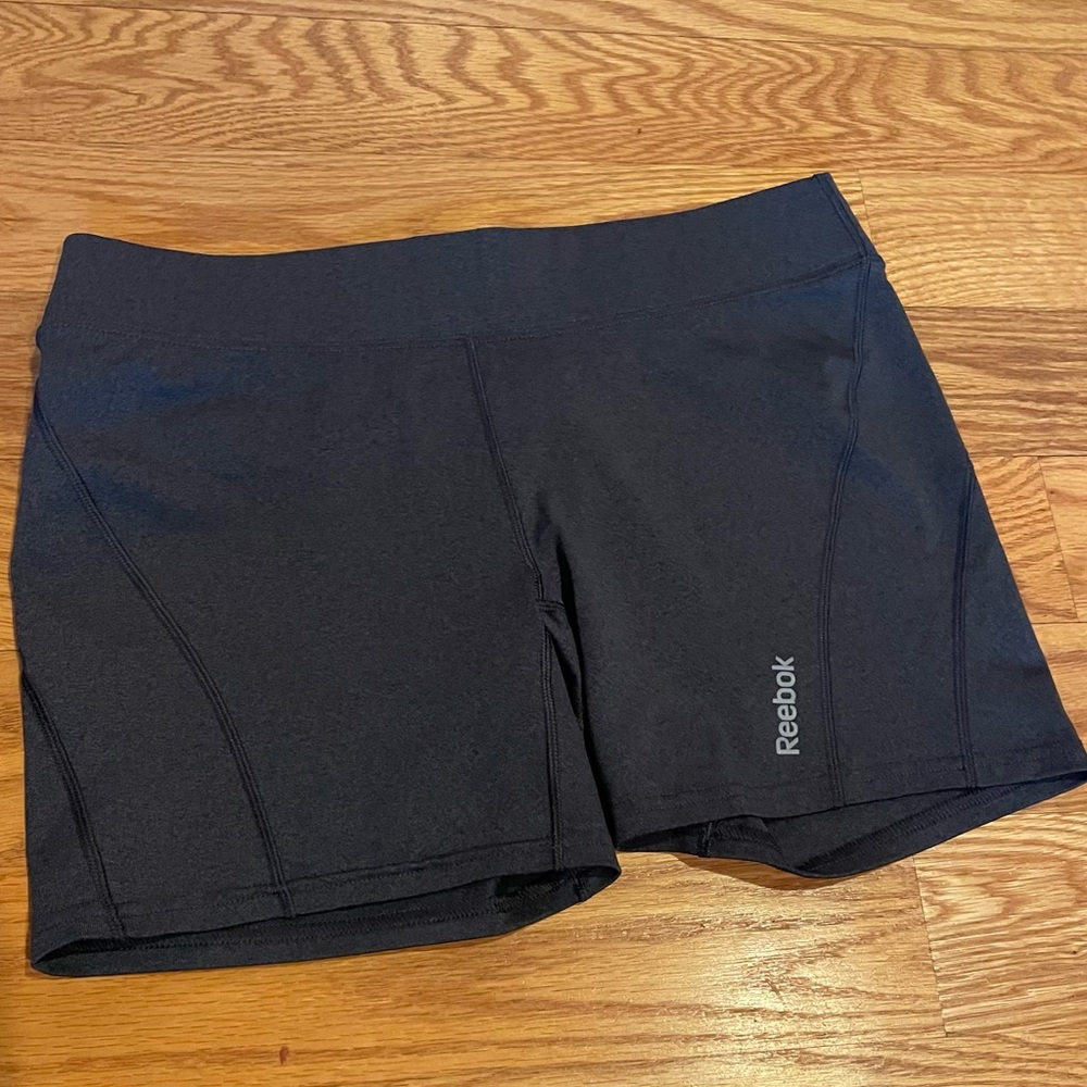 Reebok SpeedWick spandex running shorts charcoal gray